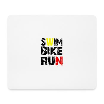 Triathlon - Tapis de souris (format paysage) - blanc - Devant
