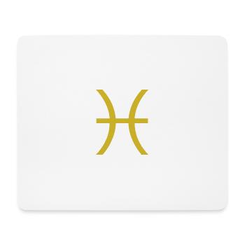 Sternzeichen Fische, exklusives T-Shirt Design - Mousepad (Querformat) - Weiß - Vorne