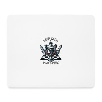 SCHACH SPIELEN - Mousepad (Querformat) - Weiß - Vorne