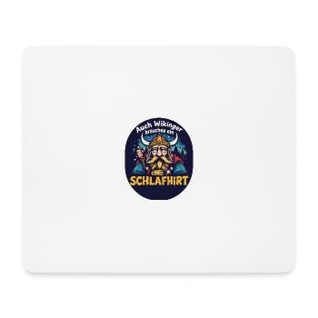 Viking Sleep Shirt Funny Saying - Mouse Pad (horizontal) - white - Front