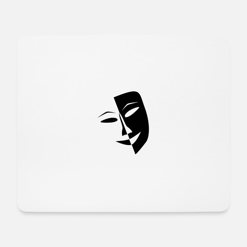 Mask in any color and size - Mouse Pad (horizontal) - white