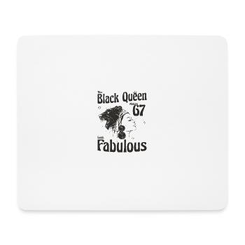This Black Queen Makes 67 Looks Fabulous - 67th - Mouse Pad (horizontal) - white - Front