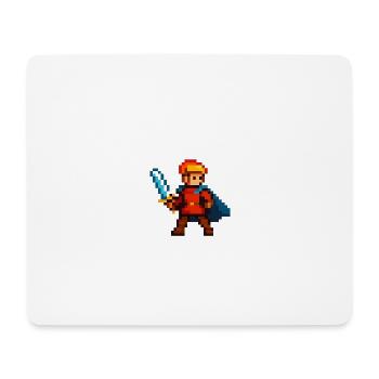 Chevalier Pixel avec épée et cape - Tapis de souris (format paysage) - blanc - Devant
