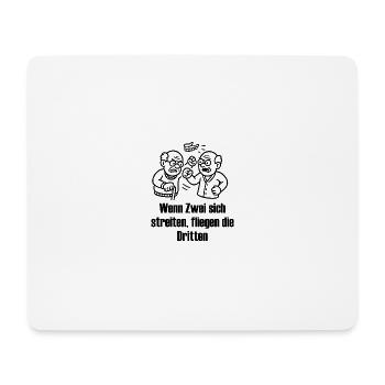 Dritte Zähne Zahn Dental Streit - Mousepad (Querformat) - Weiß - Vorne