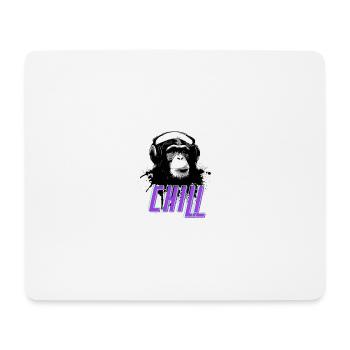 Chill Gorilla - Tapis de souris (format paysage) - blanc - Devant