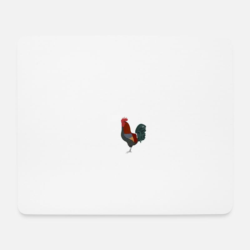 Rooster, rooster, birdwatcher, biologist, ornithologist - Mouse Pad (horizontal) - white