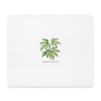stylische Pflanze - Philodendron Florida Beauty  - Mousepad (Querformat) - Weiß - Vorne