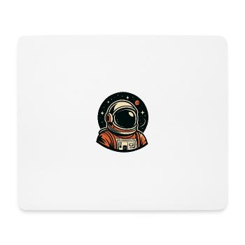 Oranger Astronaut im Weltraum - Mousepad (Querformat) - Weiß - Vorne