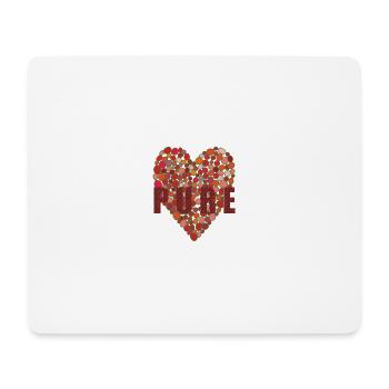 COEUR PUR - Tapis de souris (format paysage) - blanc - Devant