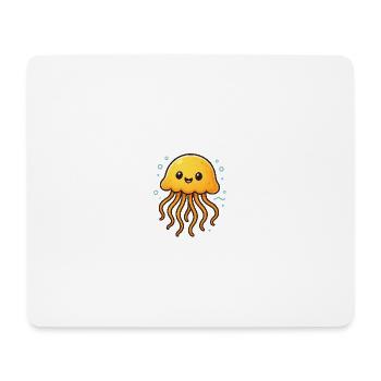 Illustration de méduse mignonne - Tapis de souris (format paysage) - blanc - Devant