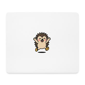 Fröhlicher Igel im Spiel - Mousepad (Querformat) - Weiß - Vorne