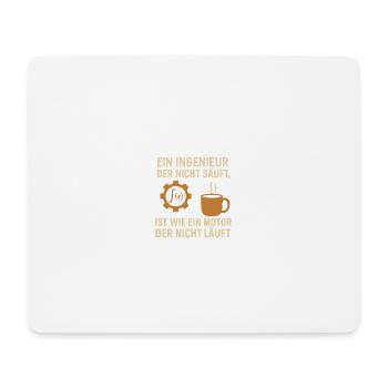 Ingénieur Humour Coffee Engine - Tapis de souris (format paysage) - blanc - Devant