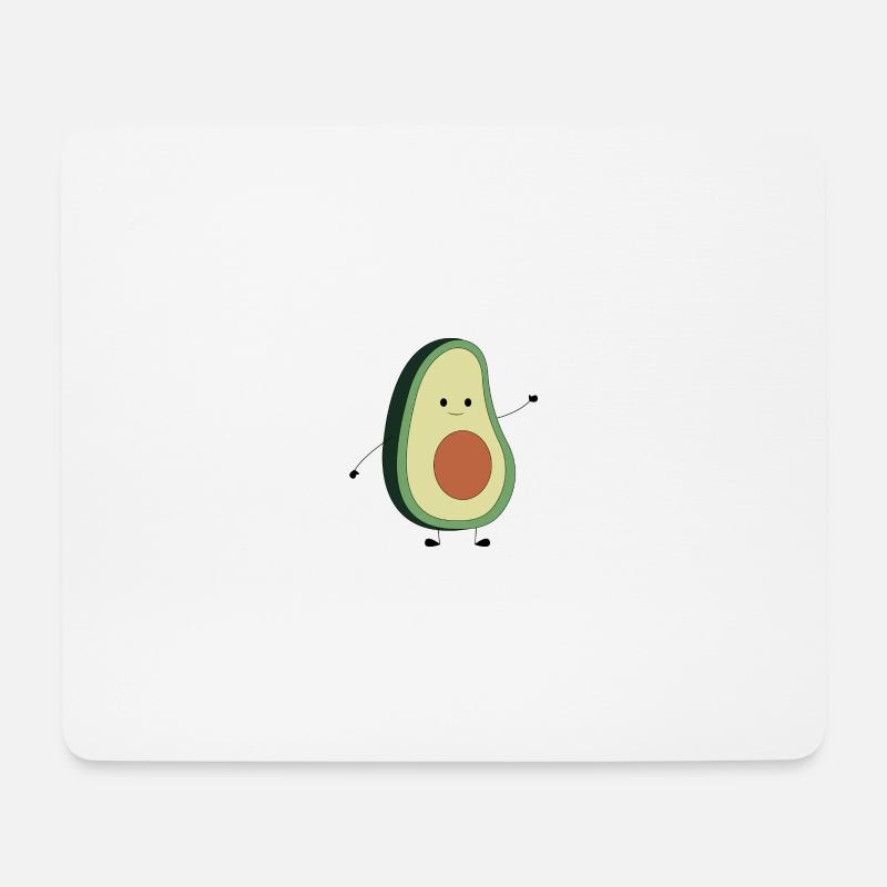 GLÜCKLICHE AVOCADO - Mousepad (Querformat) - Weiß