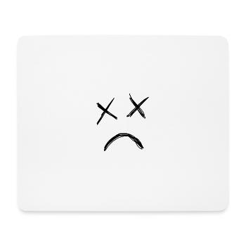 Face sad - Mousepad (Querformat) - Weiß - Vorne