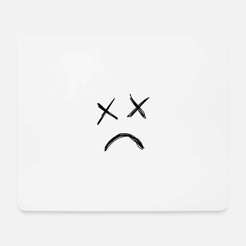 Face sad - Mousepad (Querformat) - Weiß