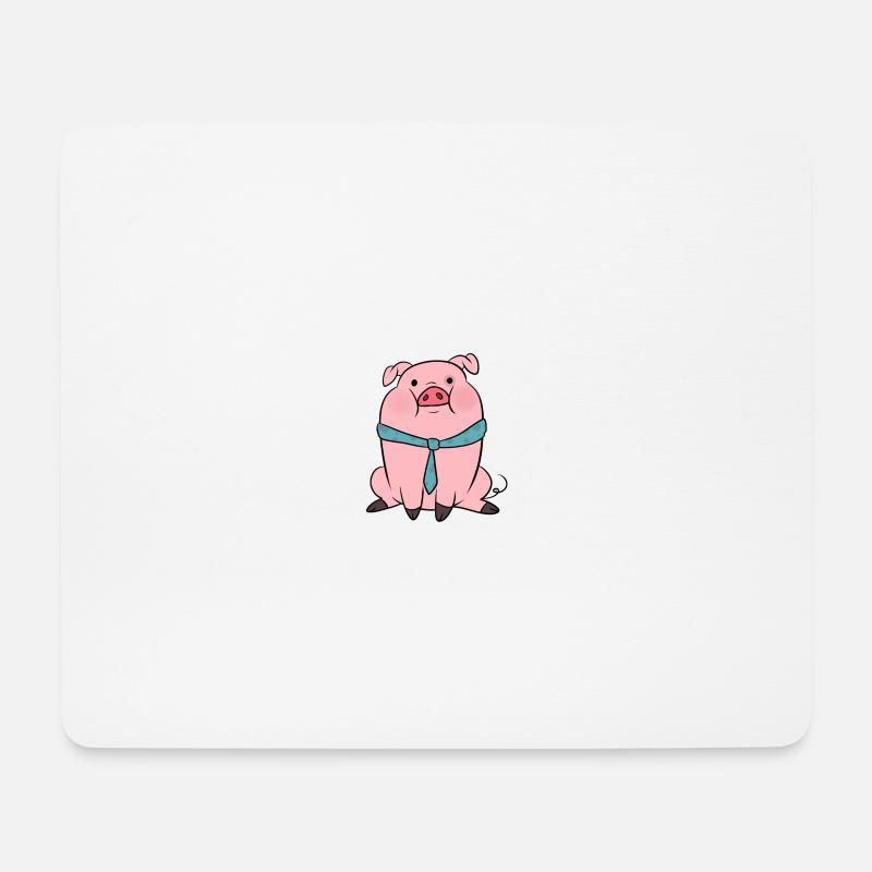 kleines Schweinchen - Mousepad (Querformat) - Weiß