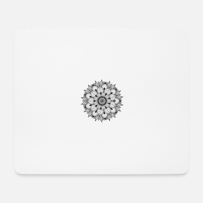 Mandala - Mousepad (Querformat) - Weiß