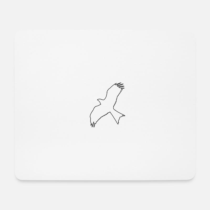 Milan in flight (black without shadow) - Mouse Pad (horizontal) - white