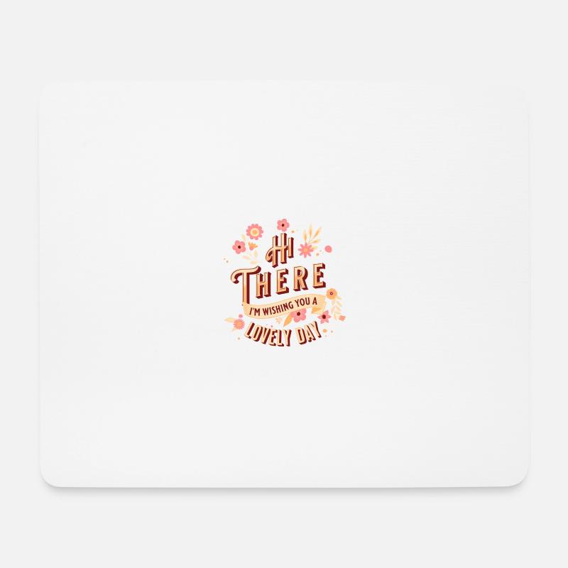 Schöner Tag Blumen - Mousepad (Querformat) - Weiß