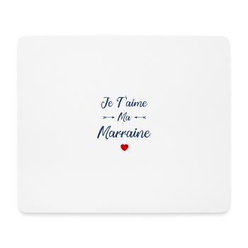 Je t'aime ma Marraine - Tapis de souris (format paysage) - blanc - Devant