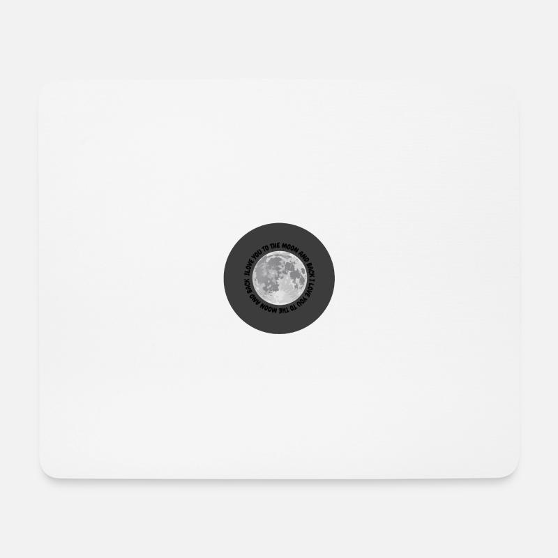 I love you to the Moon and back - Mousepad (Querformat) - Weiß