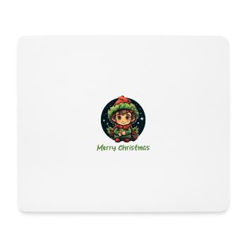 Merry Christmas Weihnachts elf wünscht frohes Fest - Mousepad (Querformat) - Weiß - Vorne