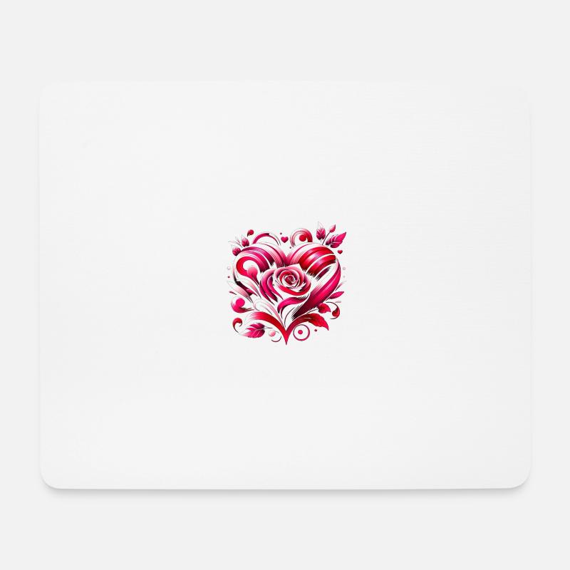 Ewige Blüte der Liebe - Mousepad (Querformat) - Weiß