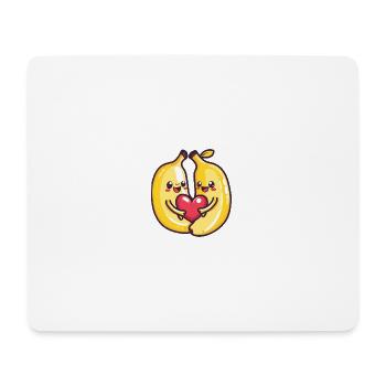 Banana Couple Love Heart Valentine's Day - Mouse Pad (horizontal) - white - Front