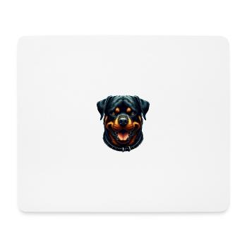 Un rottweiler paisible - Tapis de souris (format paysage) - blanc - Devant