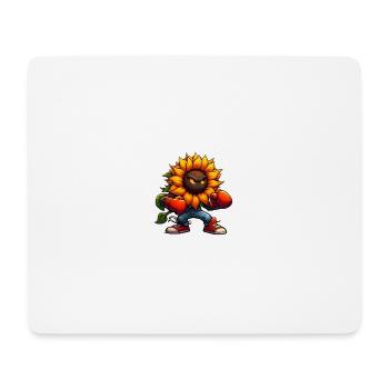 Sunflower enters the ring - Mouse Pad (horizontal) - white - Front