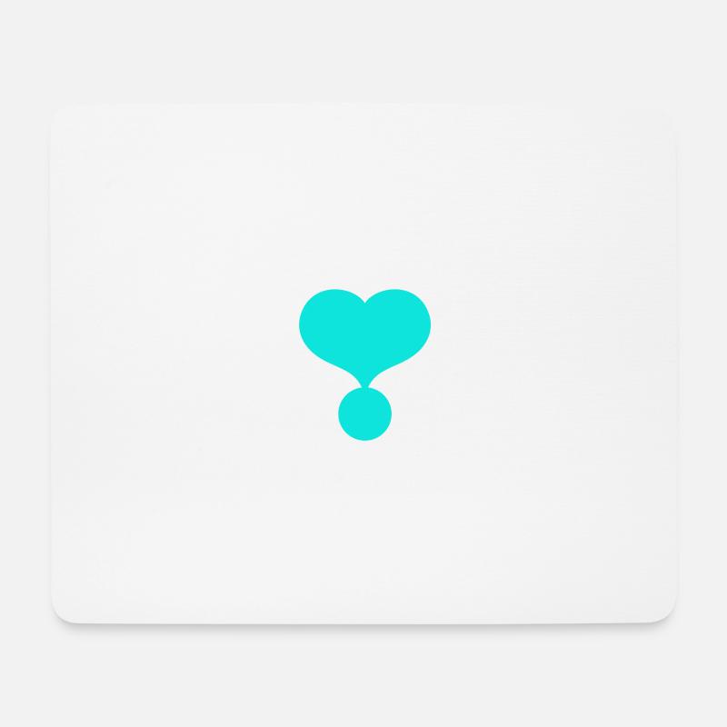 Herz azur - Mousepad (Querformat) - Weiß