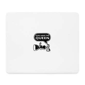 Dieu sauve la reine des échecs Échiquier - Tapis de souris (format paysage) - blanc - Devant