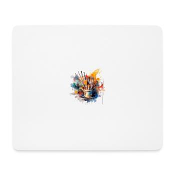 Kunst und Malerei - Mousepad (Querformat) - Weiß - Vorne