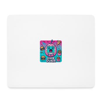 Pixel console, retro and snacks - Mouse Pad (horizontal) - white - Front