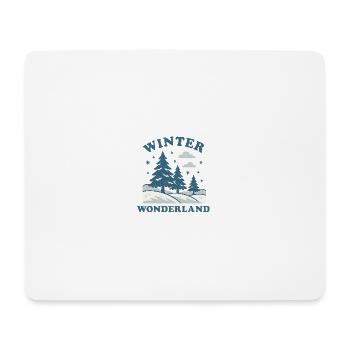 Pays des merveilles hivernales - Tapis de souris (format paysage) - blanc - Devant