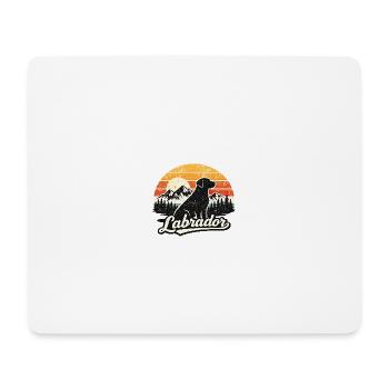 Labrador Retriever Hund Pfote Wald Berge - Mousepad (Querformat) - Weiß - Vorne