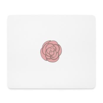 Rose - Mousepad (Querformat) - Weiß - Vorne