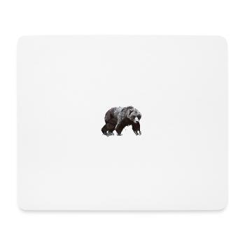 Bär Origami - Mousepad (Querformat) - Weiß - Vorne