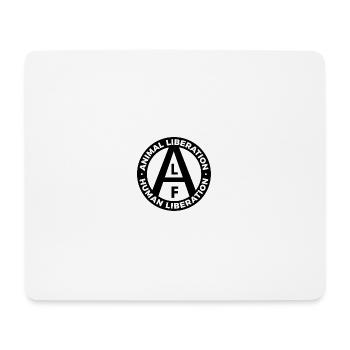 ALF Animal Liberation Human Liberation black - Mouse Pad (horizontal) - white - Front