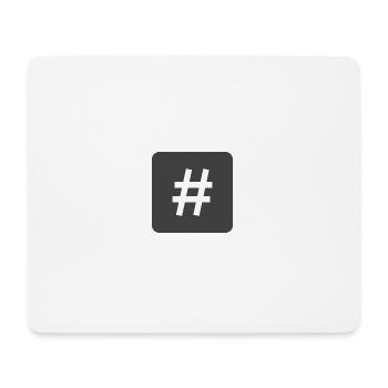 Hashtag - Mousepad (Querformat) - Weiß - Vorne