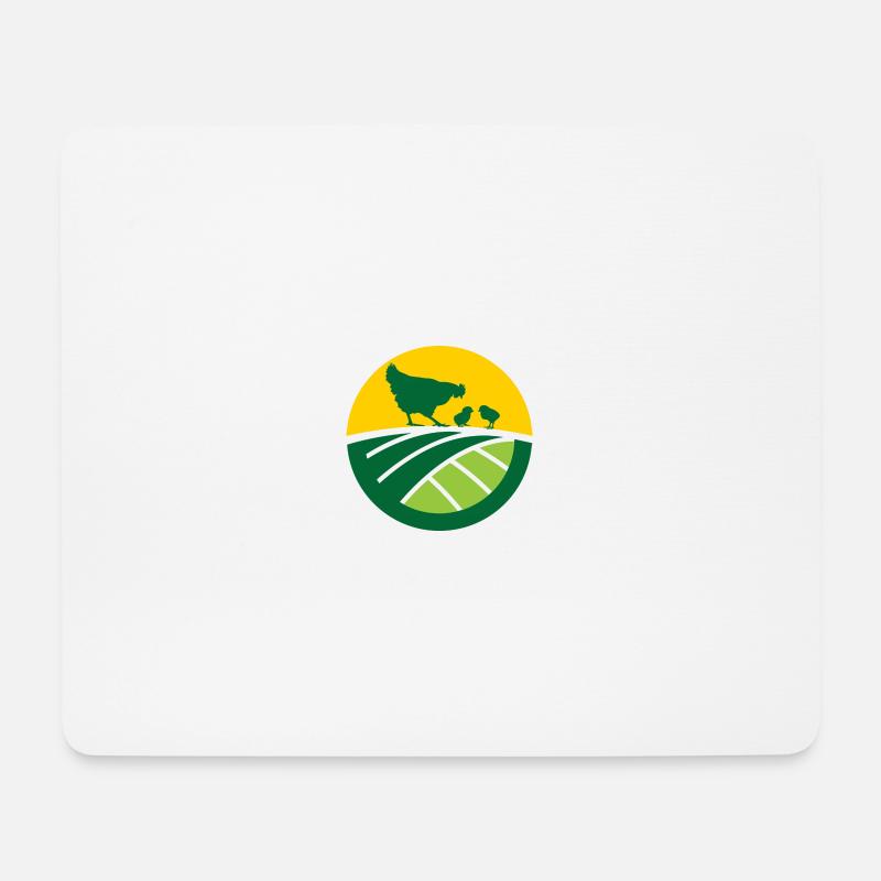 Poultry Fields - Mousepad (Querformat) - Weiß