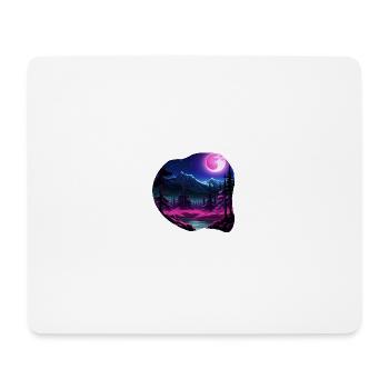full moon nature - Mouse Pad (horizontal) - white - Front