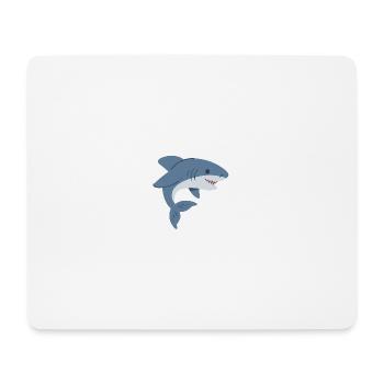 requin mignon - Tapis de souris (format paysage) - blanc - Devant