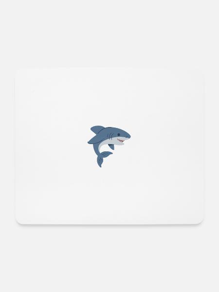 cute shark - Mouse Pad (horizontal) - white