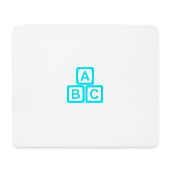 Neon ABC Block Muster - Mousepad (Querformat) - Weiß - Vorne