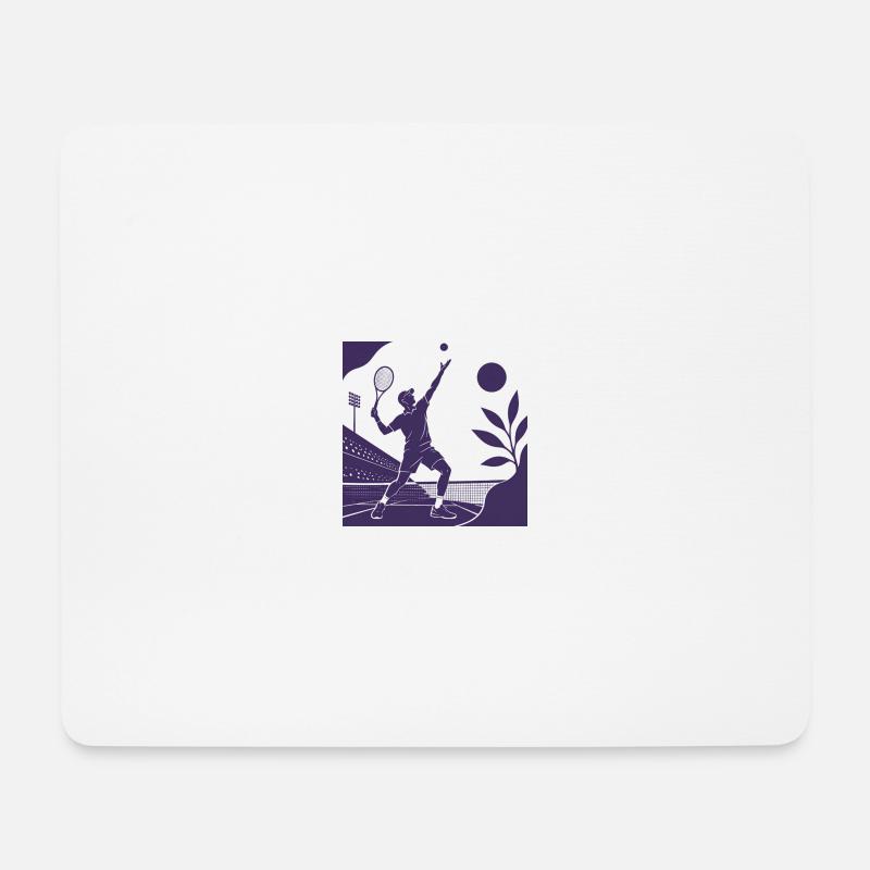TENNIS WORLD – Tennis-KI generiert - Mousepad (Querformat) - Weiß