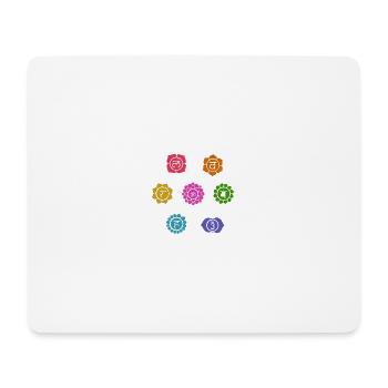 Chakras - Mousepad (Querformat) - Weiß - Vorne