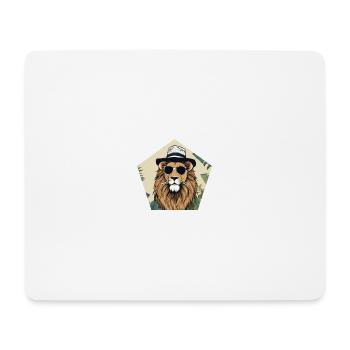 Mister Lion - Mousepad (Querformat) - Weiß - Vorne