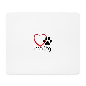 Team Dog Herz - Mousepad (Querformat) - Weiß - Vorne