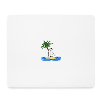 Heißer Eisbär - Mousepad (Querformat) - Weiß - Vorne